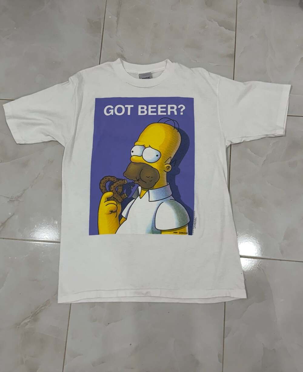 Vintage 1995 The Simpsons Got Beer Homer Simpson Stanley DeSantis T-Shirt